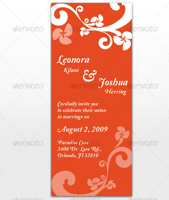 Paradise Wedding Invitation