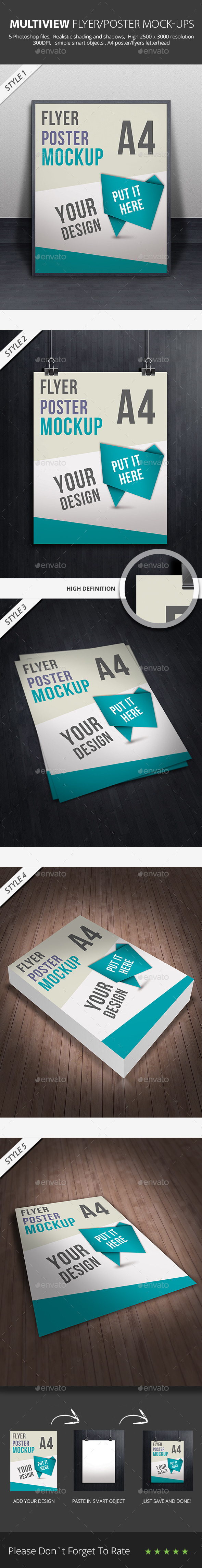 GraphicRiver Multiview Flyer Poster Mock-ups 9000718 GraphicRiver Multiview Flyer Poster Mock-ups 9000718