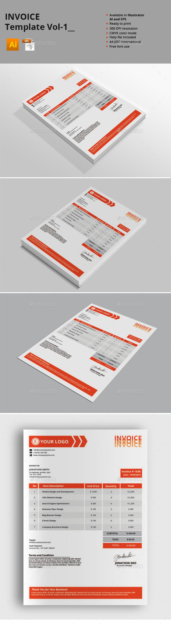 Invoice Templates Vol-1 (Proposals & Invoices)