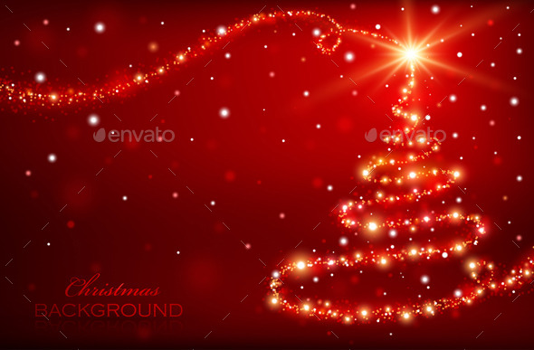 GraphicRiver Magic Christmas Tree Christmas Background 9002061 GraphicRiver Magic Christmas Tree Christmas Background 9002061