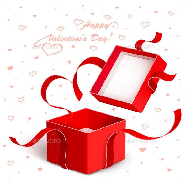 GraphicRiver Open Gift Box with Red Ribbon Torn 9002484 GraphicRiver Open Gift Box with Red Ribbon Torn 9002484