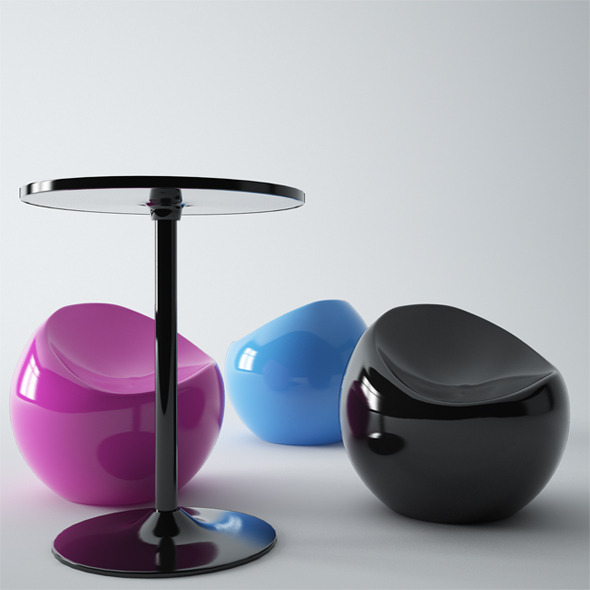 3DOcean XLBoom Table Medium Ball Chair Copper 9003135 3DOcean XLBoom Table Medium Ball Chair Copper 9003135