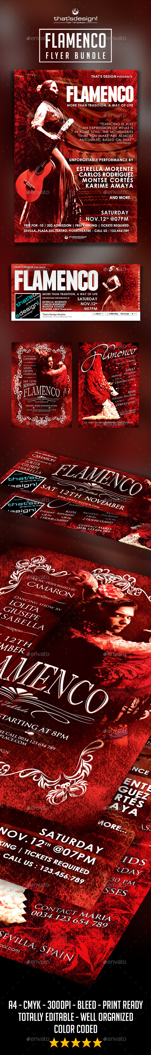 Flamenco Flyer Bundle - Events Flyers