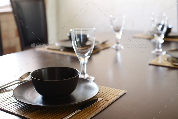 table in modern european kitchen (Misc) Photo Download