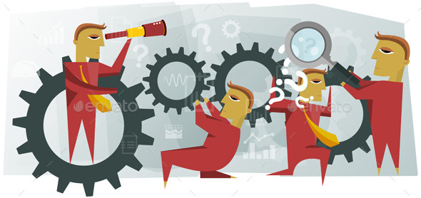 GraphicRiver Teamwork Illustration 9005856 GraphicRiver Teamwork Illustration 9005856