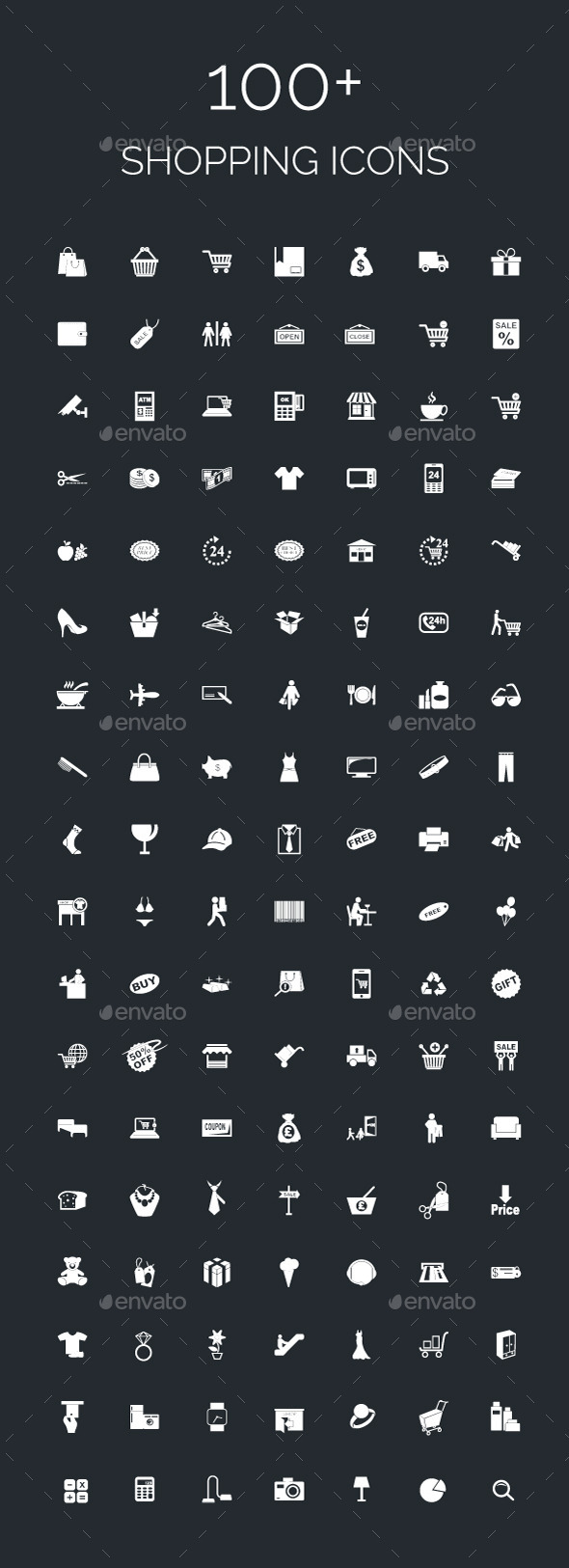 GraphicRiver 100& Shopping Vector Icons Pack 9005871 GraphicRiver 100& Shopping Vector Icons Pack 9005871