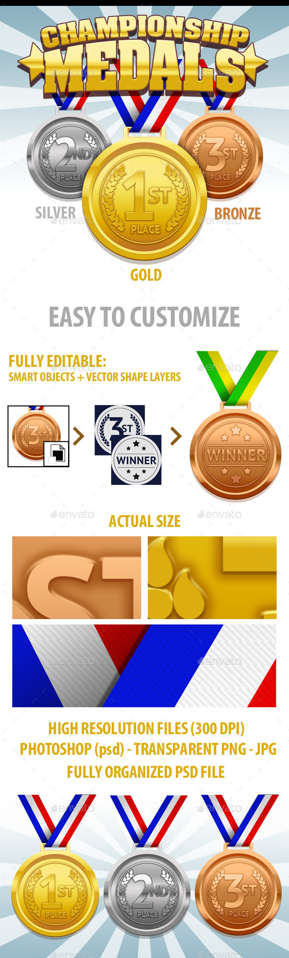 Download Medals Free Mockup » Tinkytyler.org - Stock Photos & Graphics