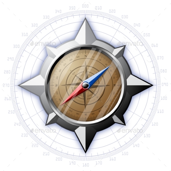 GraphicRiver Steel Compass with Scale 9007600 GraphicRiver Steel Compass with Scale 9007600