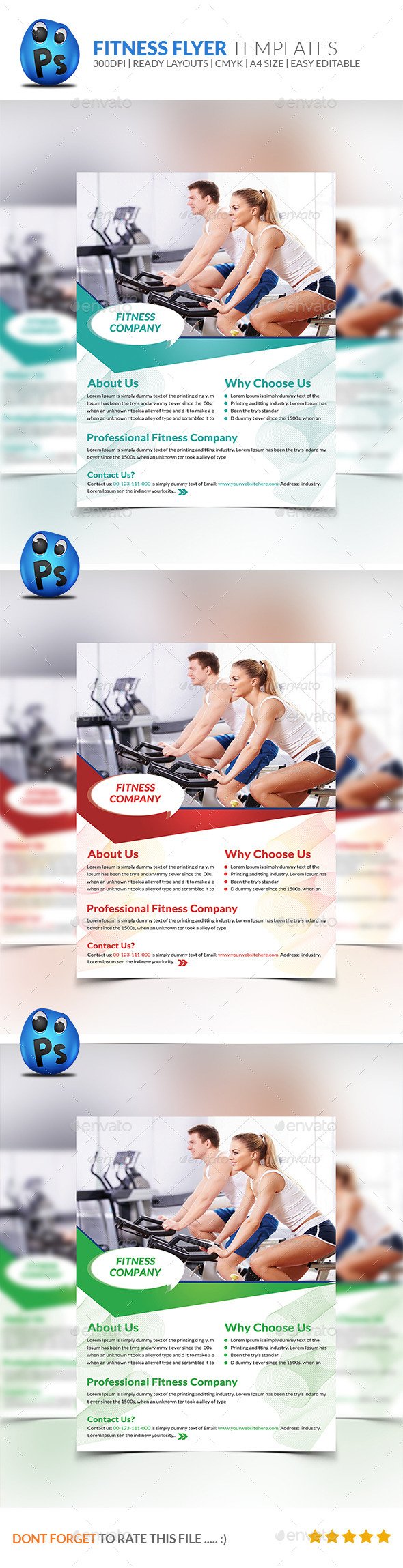 Fitness Flyer Print Templates