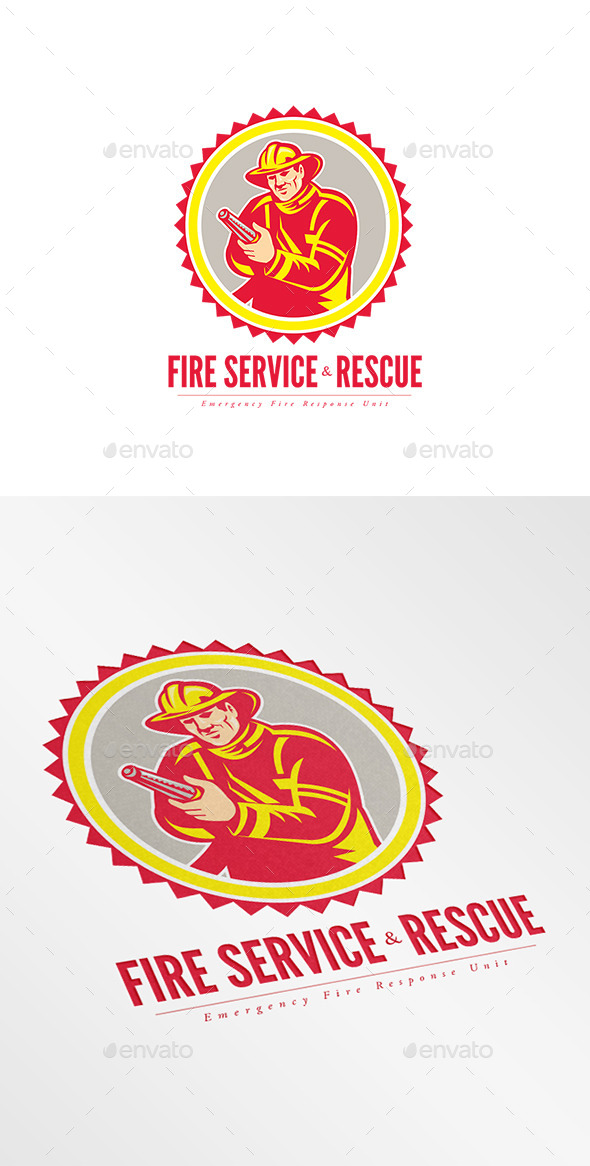 Fire Service and Rescue Logo