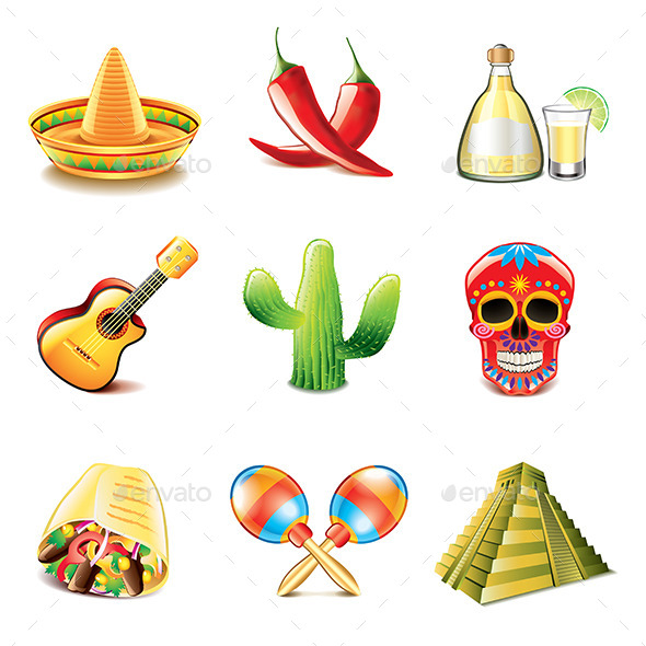 GraphicRiver Mexican Culture Icons 9012156 GraphicRiver Mexican Culture Icons 9012156