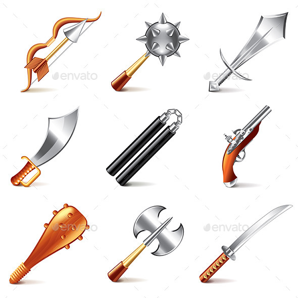 GraphicRiver Old Weapons for Games Icons 9012172 GraphicRiver Old Weapons for Games Icons 9012172