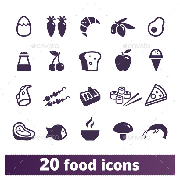 GraphicRiver Food Icons Vector Set 9012409 GraphicRiver Food Icons Vector Set 9012409
