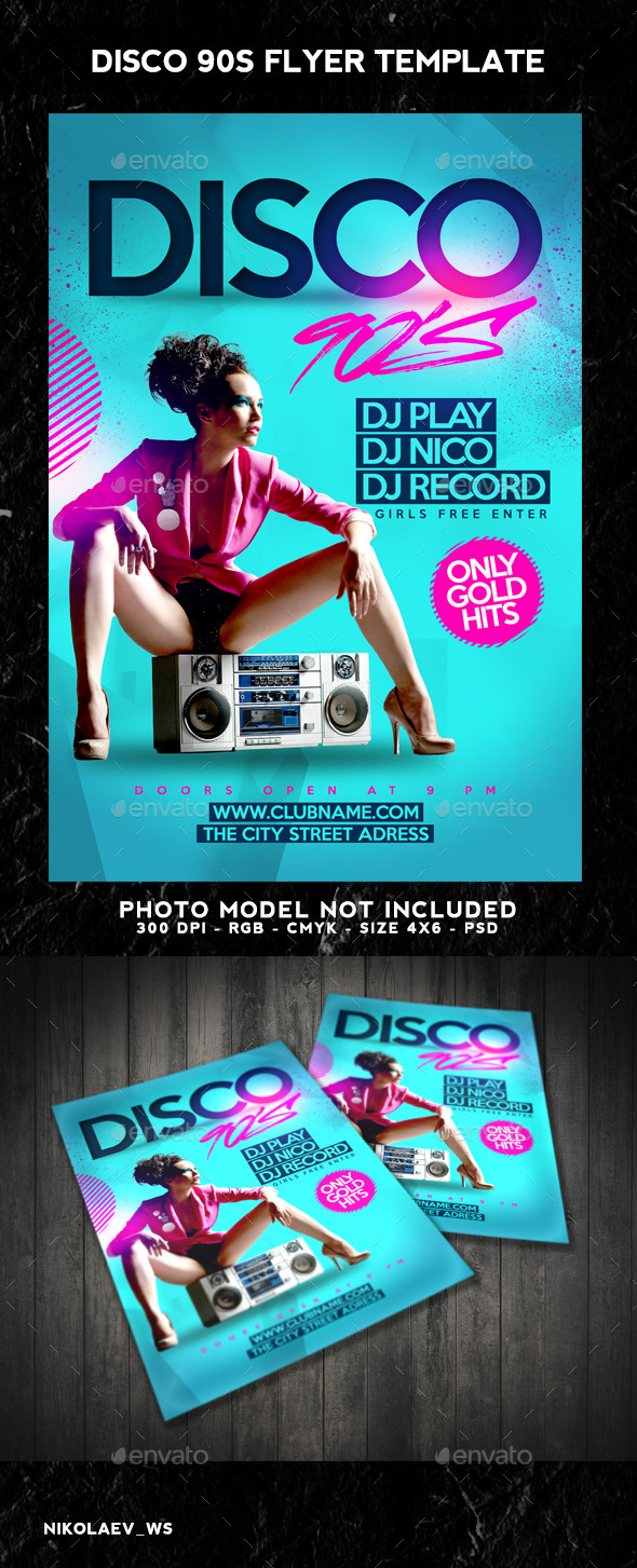 GraphicRiver Disco 90s Flyer 8988654 GraphicRiver Disco 90s Flyer 8988654