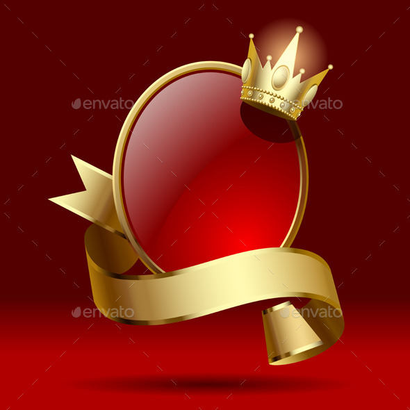 GraphicRiver Badge with Ribbon and Crown 9013309 GraphicRiver Badge with Ribbon and Crown 9013309