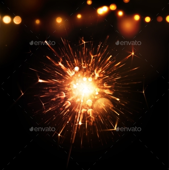 GraphicRiver Holiday Background with Sparkler 9014420 GraphicRiver Holiday Background with Sparkler 9014420