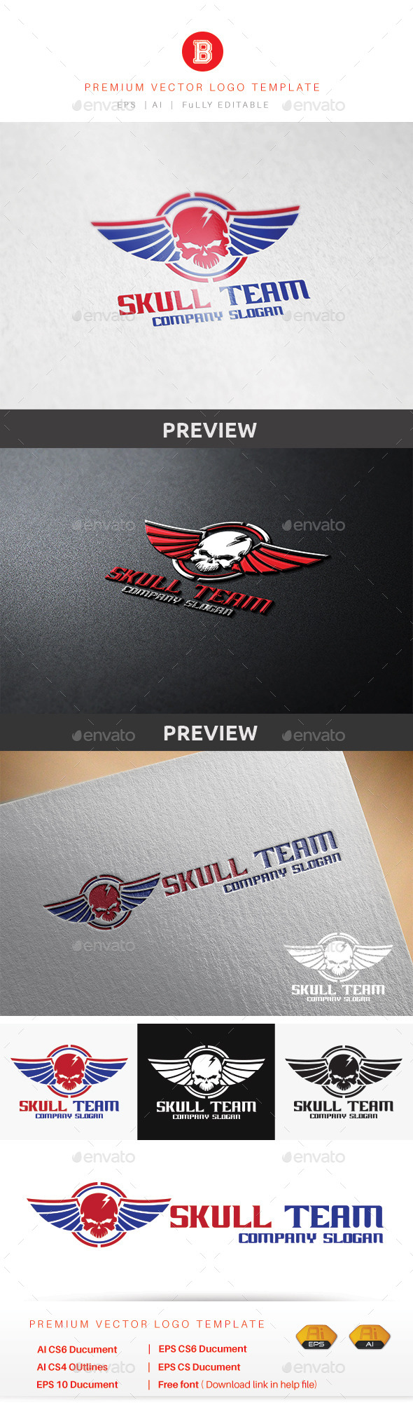 GraphicRiver Skull Team 9014523 GraphicRiver Skull Team 9014523