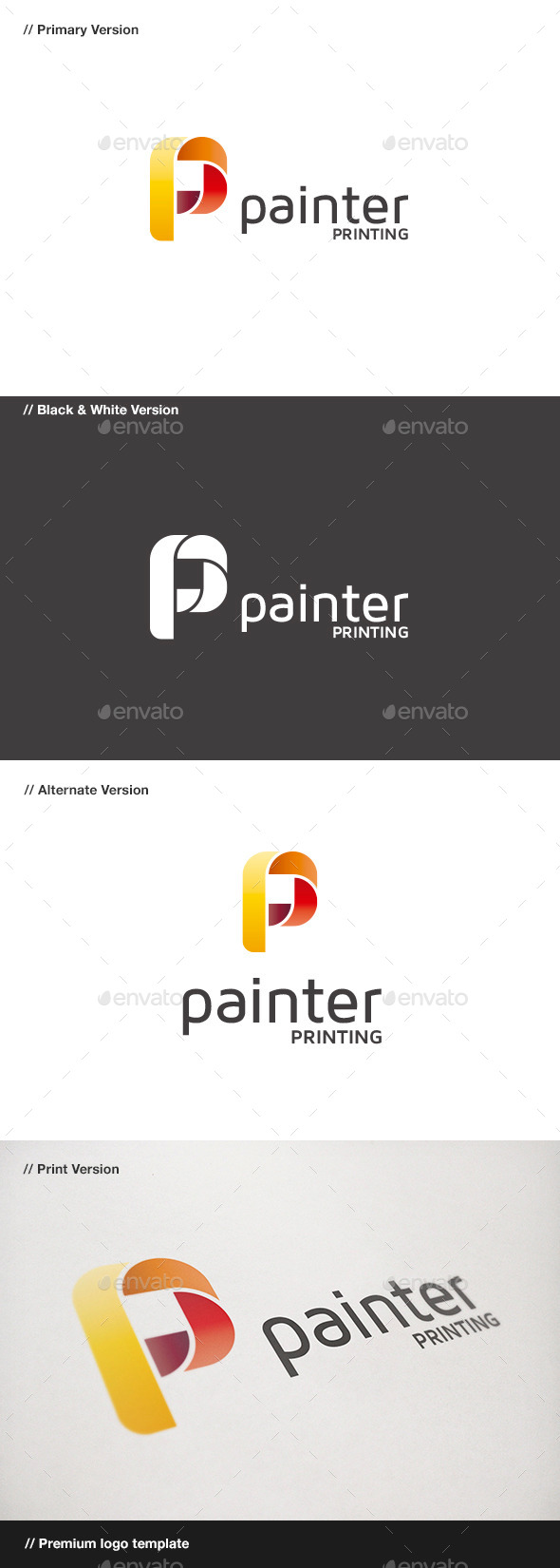 Painter - P Letter Logo (Letters)