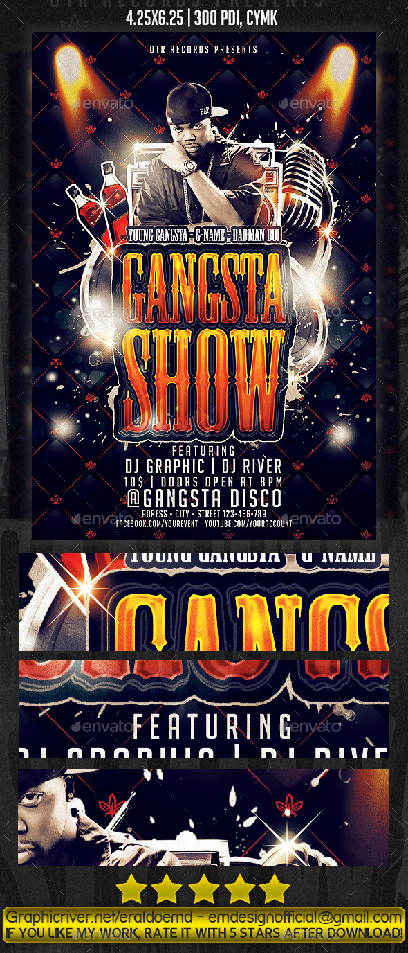 GraphicRiver Gangsta Show Flyer 9015992 GraphicRiver Gangsta Show Flyer 9015992