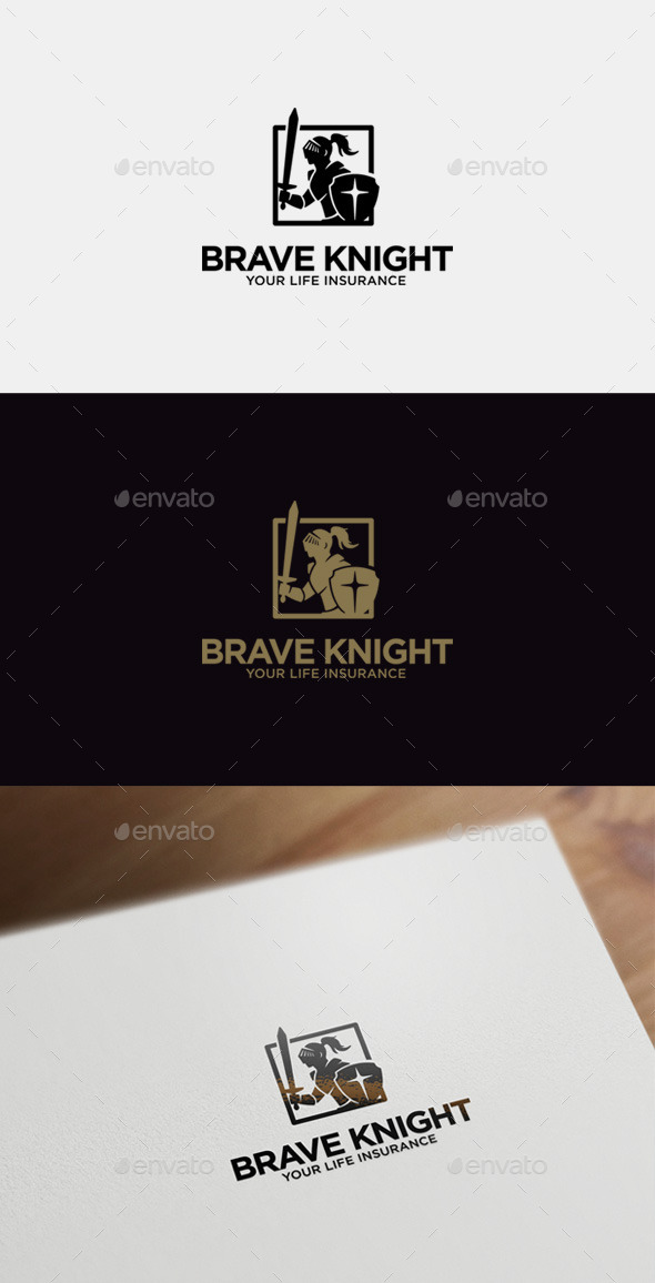 Brave Knight Logo Template (Crests)