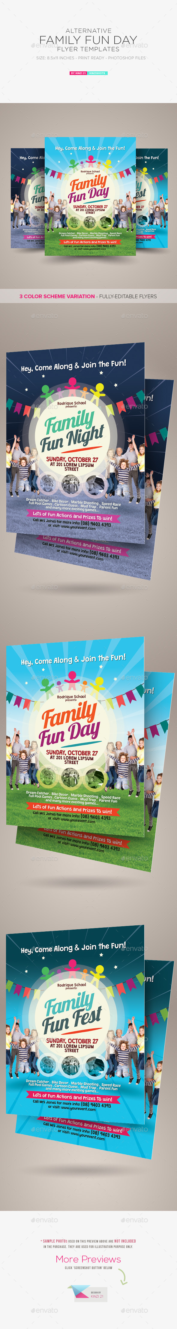 GraphicRiver Alternative Family Fun Day Flyers 9018258 GraphicRiver Alternative Family Fun Day Flyers 9018258
