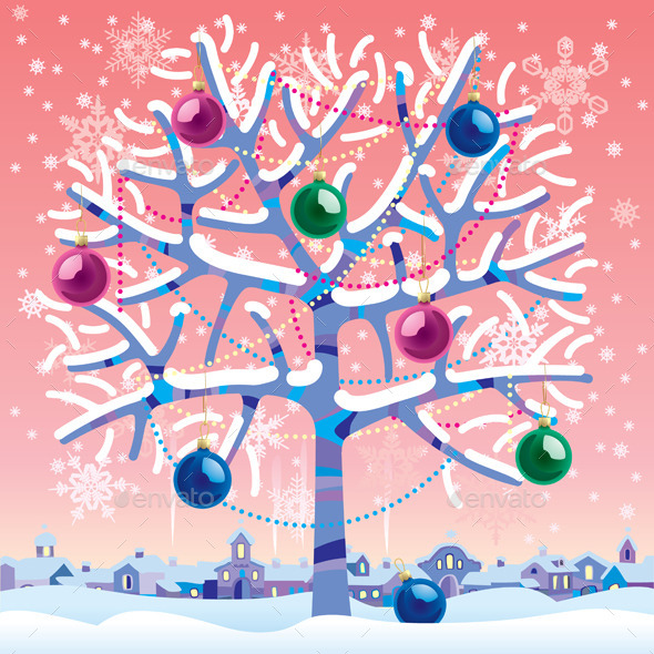 GraphicRiver Winter Tree 9018299 GraphicRiver Winter Tree 9018299