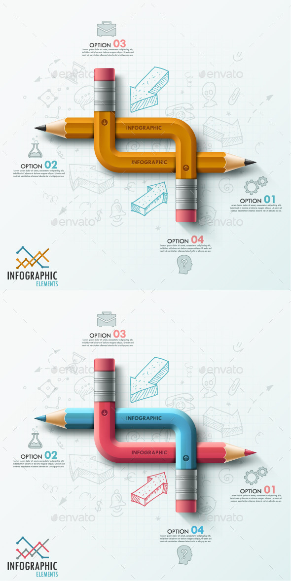 Modern Infographic Options Template 2 Items Modern Infographic Options Template 2 Items