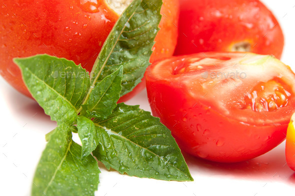  tomatoes and basil (Misc) Photo Download