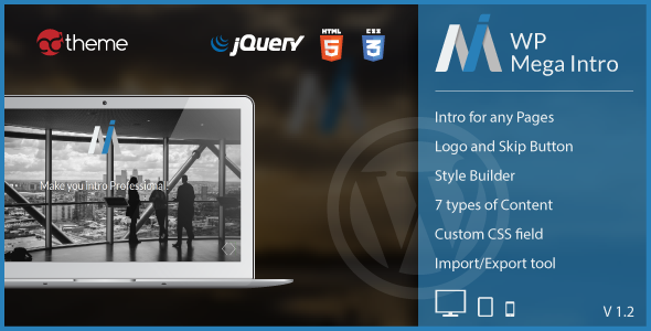 WP Mega Intro - Amazing Intro Pages for WP - CodeCanyon Item for Sale