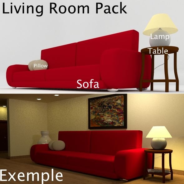 3DOcean Living room pack 9020031 3DOcean Living room pack 9020031