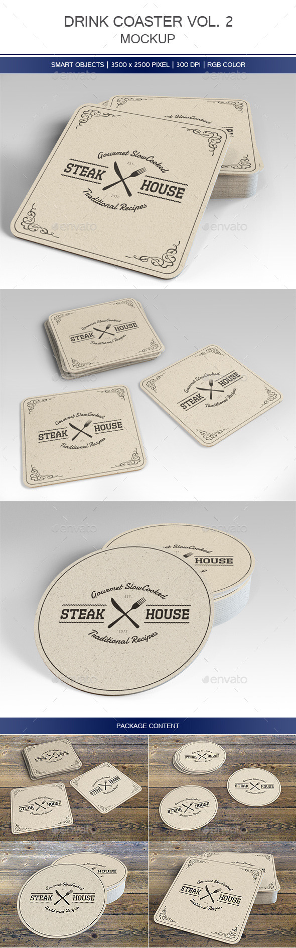 GraphicRiver Drink Coaster Mock-Up Vol 2 9020902 GraphicRiver Drink Coaster Mock-Up Vol 2 9020902