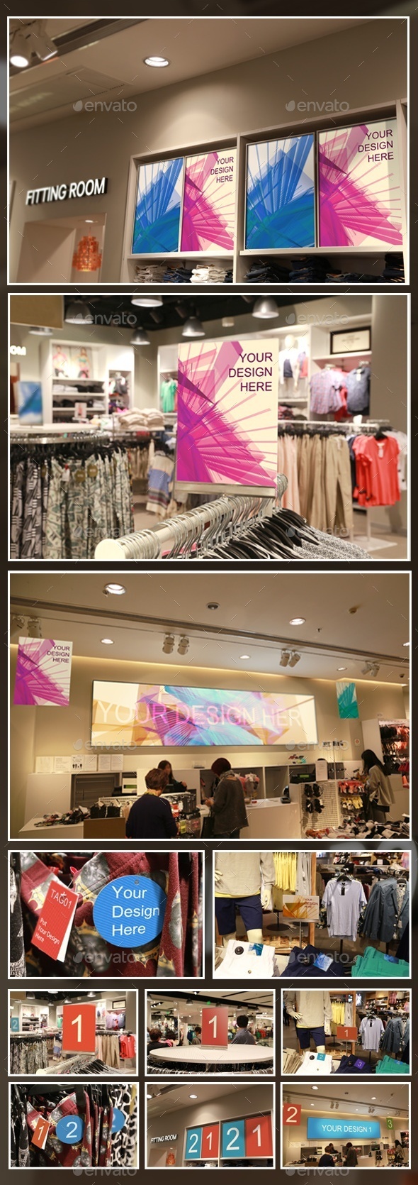 GraphicRiver Clothing Store Posters Tags Mockups 9020933 GraphicRiver Clothing Store Posters Tags Mockups 9020933