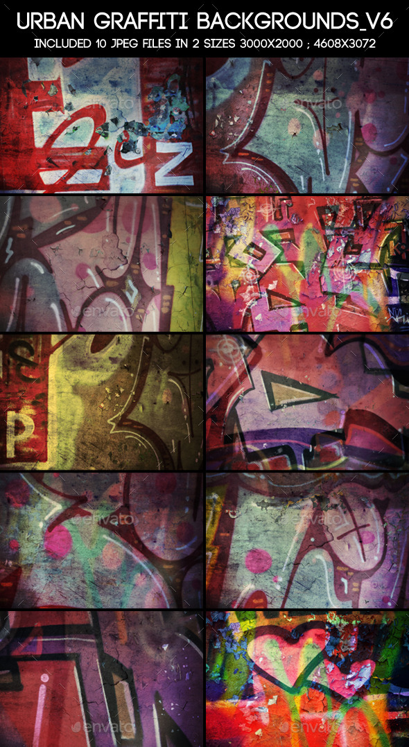GraphicRiver Urban Graffiti Backgrounds V6 9021633 GraphicRiver Urban Graffiti Backgrounds V6 9021633