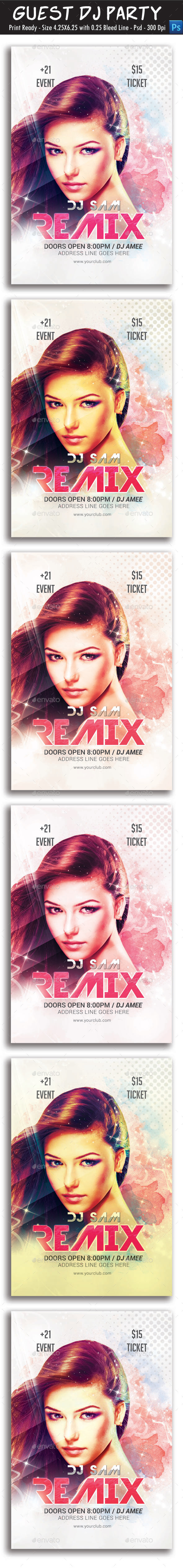 Guest DJ Party Flyer (Clubs & Parties)