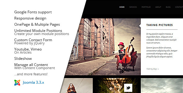 MY FOLIO : Responsive Photography Joomla