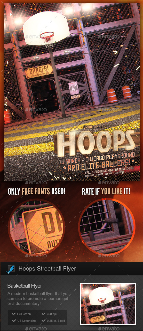 GraphicRiver Hoops Streetball Basketball Flyer Template 9021972 GraphicRiver Hoops Streetball Basketball Flyer Template 9021972