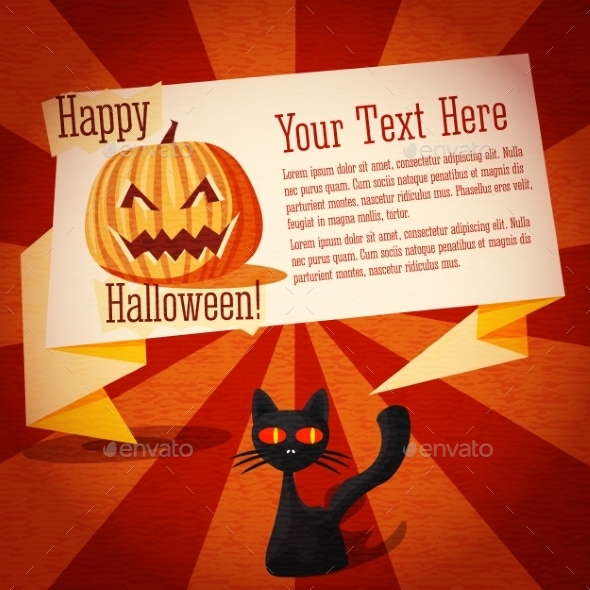 GraphicRiver Happy Halloween Banner on the Craft Paper 9022495 GraphicRiver Happy Halloween Banner on the Craft Paper 9022495