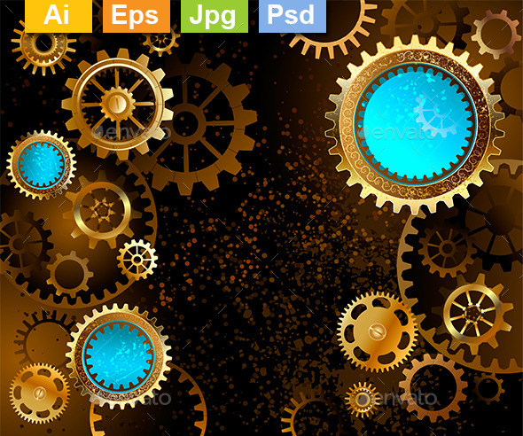 Dark Background with Gears (Backgrounds)