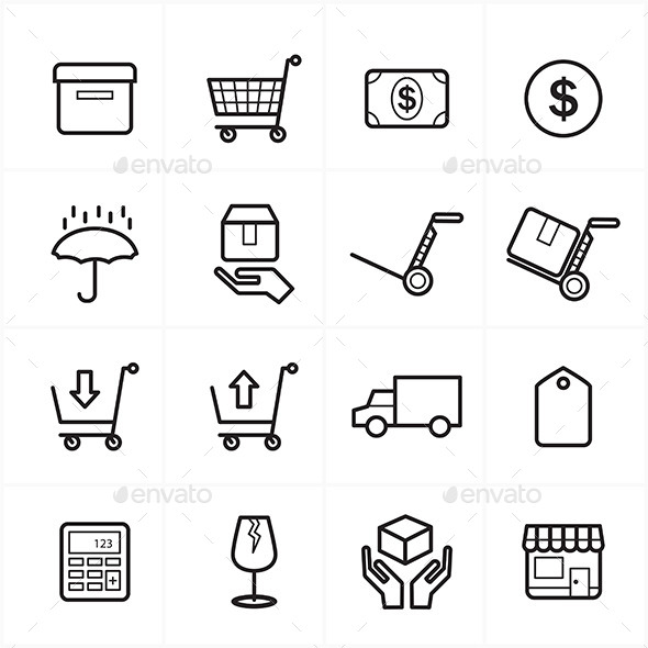 GraphicRiver Flat Line Icons For Business Icons and Ecommerce 9025561 GraphicRiver Flat Line Icons For Business Icons and Ecommerce 9025561