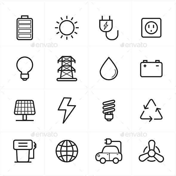 GraphicRiver Flat Line Icons For Environment Icons and Ecology 9025764 GraphicRiver Flat Line Icons For Environment Icons and Ecology 9025764