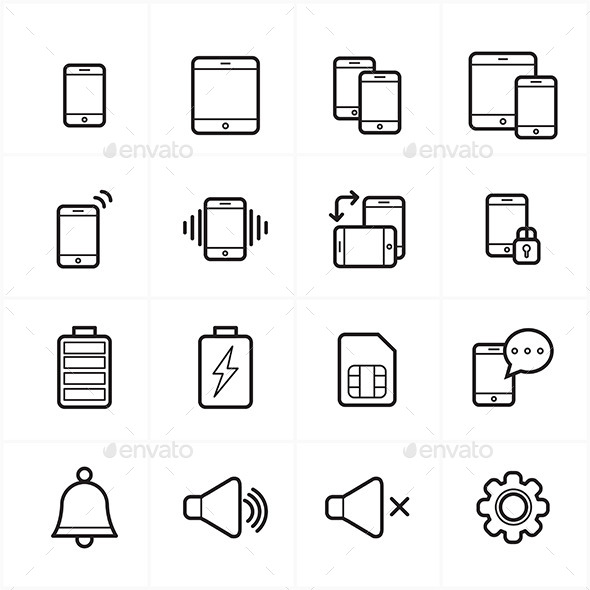 GraphicRiver Flat Line Icons For Mobile Icons and Notification 9025883 GraphicRiver Flat Line Icons For Mobile Icons and Notification 9025883