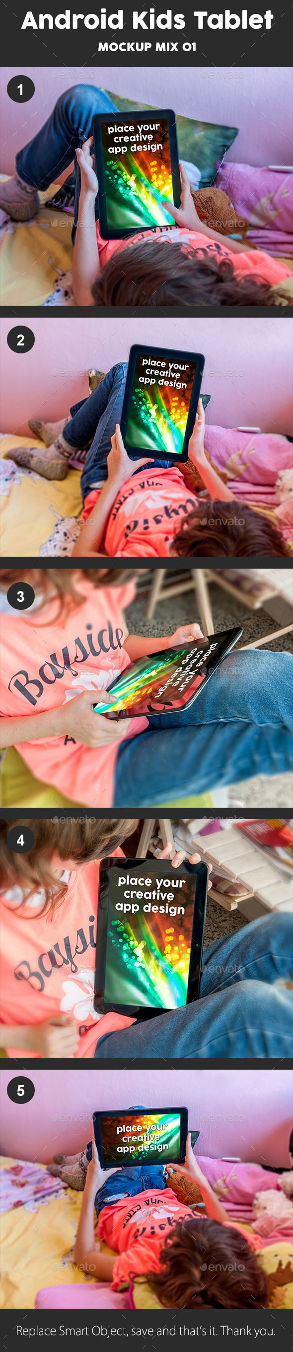 GraphicRiver Kids Tablet Mockup 9028608 GraphicRiver Kids Tablet Mockup 9028608