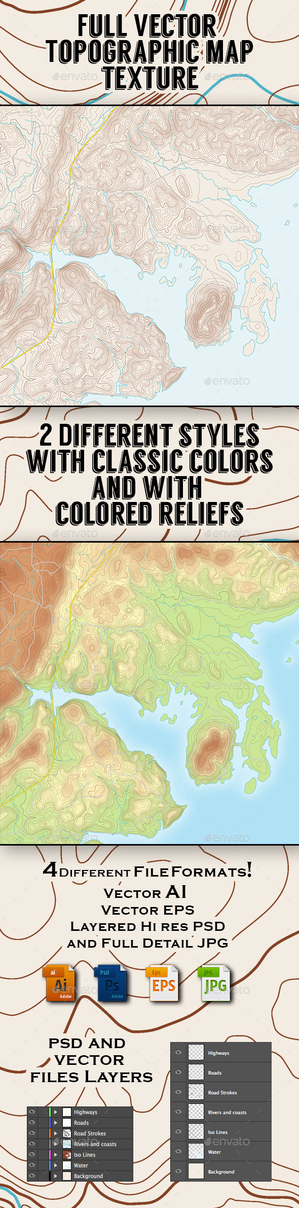 GraphicRiver Vector Coastal Topographic Maps 9028838 GraphicRiver Vector Coastal Topographic Maps 9028838
