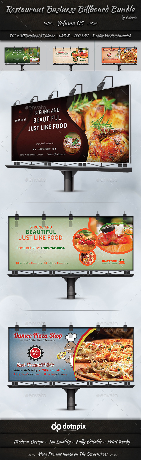 GraphicRiver Restaurant Business Billboard Bundle Volume 5 9029483 GraphicRiver Restaurant Business Billboard Bundle Volume 5 9029483