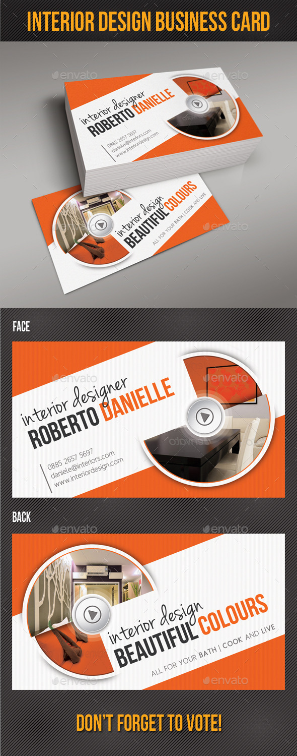 GraphicRiver Interior Design Business Card 9030895 GraphicRiver Interior Design Business Card 9030895