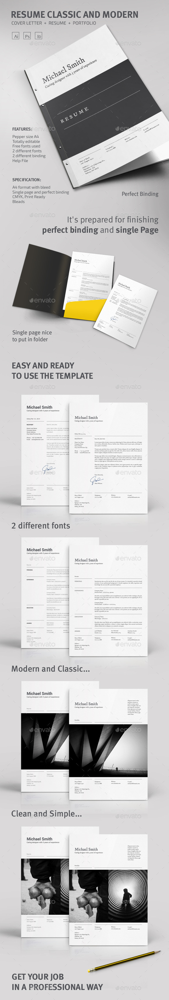 GraphicRiver Resume Classic and Modern 8982645 GraphicRiver Resume Classic and Modern 8982645