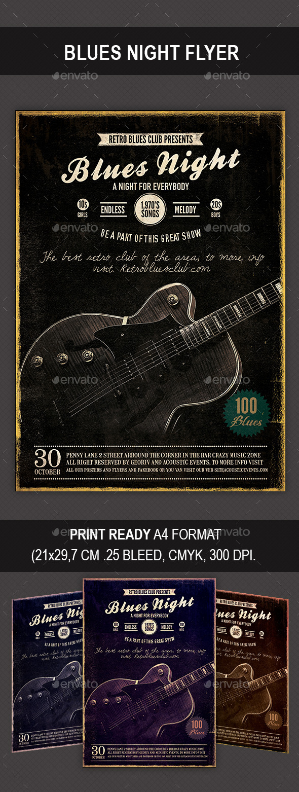 GraphicRiver Blues Night Flyer 9031155 GraphicRiver Blues Night Flyer 9031155