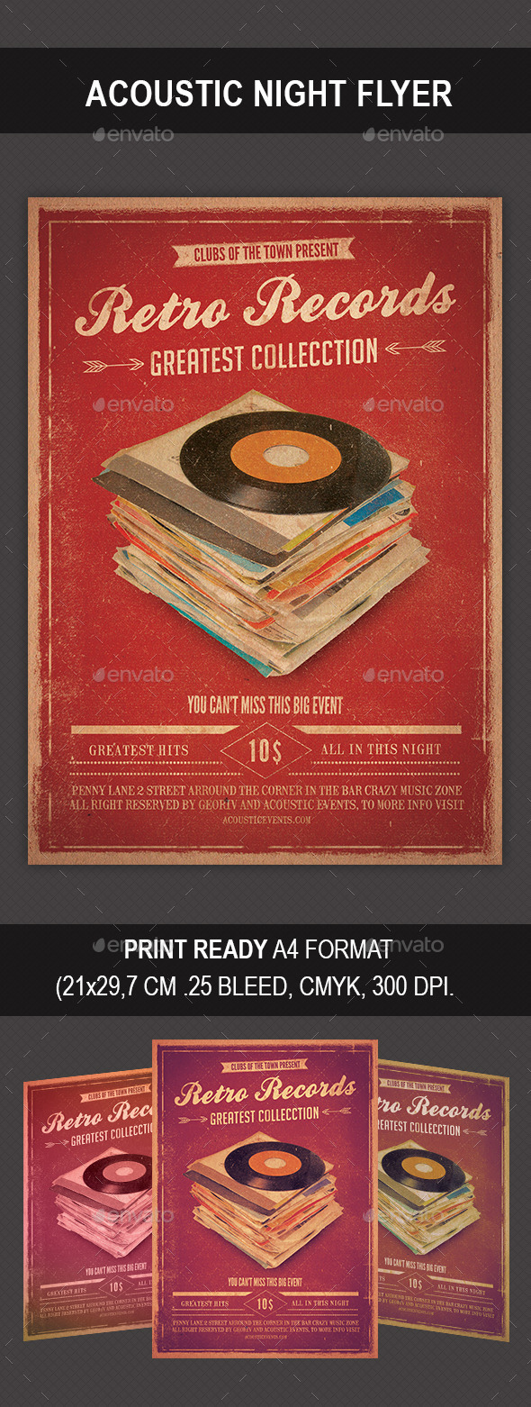 GraphicRiver Retro Records Flyer 9031476 GraphicRiver Retro Records Flyer 9031476