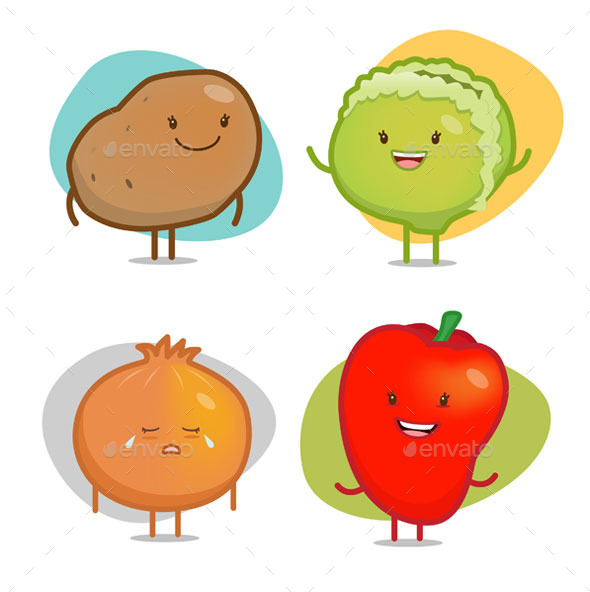 GraphicRiver Vegetable Characters 9031788 GraphicRiver Vegetable Characters 9031788