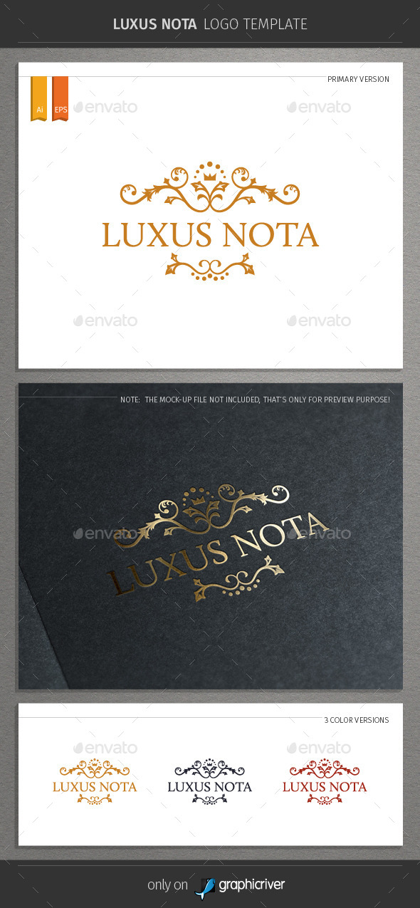 GraphicRiver Luxus Nota Logo 9032338 GraphicRiver Luxus Nota Logo 9032338